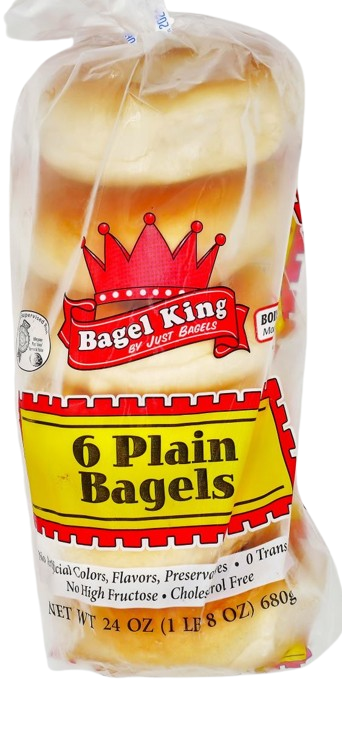 6 MEZONOT PLAIN KOSHER BAGEL