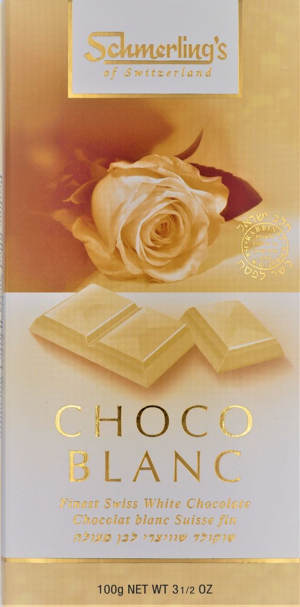 CHOCO BLANC 100 GR. SHMERLING KOSHER SWISS CHOCOLATE