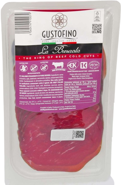 GLATT KOSHER BRESAOLA GF SL 80 GR.