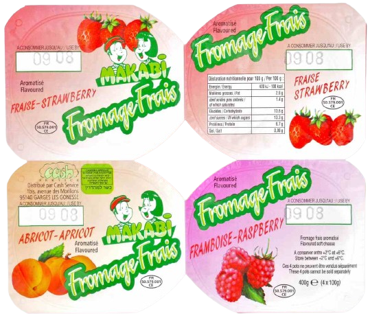 KOSHER FRESH SOFT CHEESE WITH FRUITS