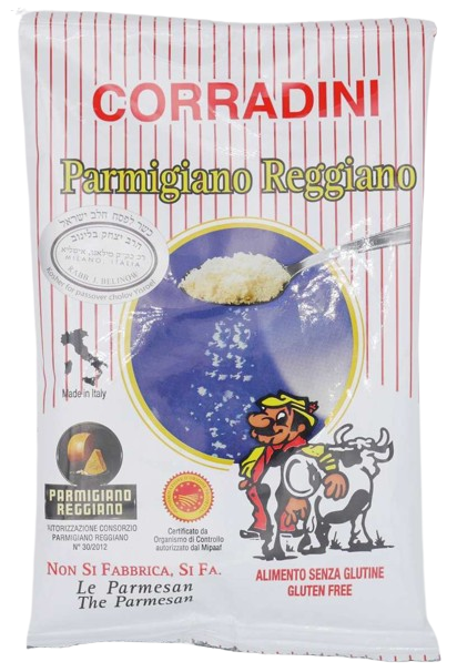 KOSHER PARMIGIANO REGGIANO GRATED CHEESE DOP 100 GR.