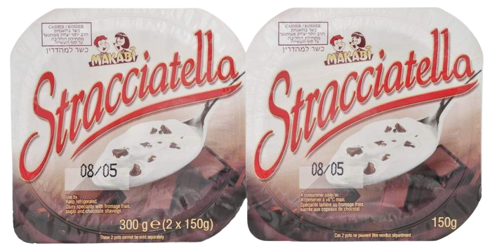 KOSHER STRACIATELLA YOGURT MK 2 X 150 GR.