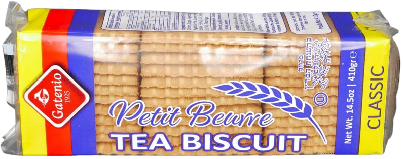 KOSHER VANILLA PETIT BEURRE BISCUITS GATTEGNO 410 GR.