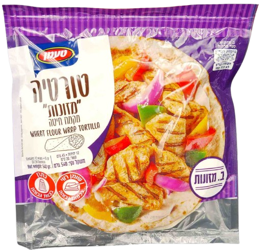 12 KOSHER MEZONOT TORTILLAS Ø20 CM 540 GR.