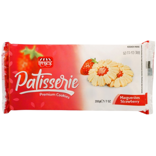 KOSHER PATISSERIE BISCOTTI ALLA FRAGOLA MARGUERITES PASKESZ 200 GR.