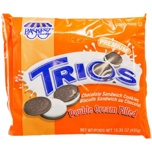 BISCOTTI SANDWICH KOSHER TRIOS DOPPIA PANNA 405 GR.