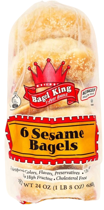 6 MEZONOT KOSHER BAGELS  WITH SESAME