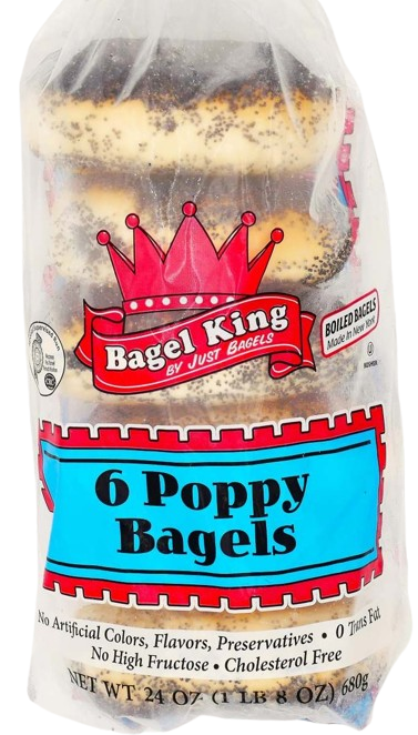6 MEZONOT POPPYSEEDS KOSHER BAGELS