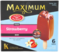 6 X MINI KOSHER CHOCOLATE STRAWBERRY ICE CREAM