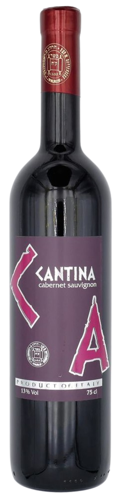 CABERNET SAUVIGNON CANTINA 750 ML. Kosher Red Wine From Italy