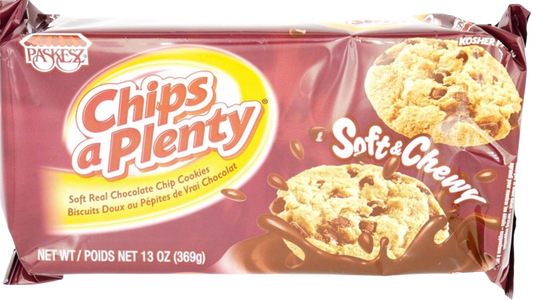 CHIPS A PLENTY SOFT & CHEWY KOSHER CHOCOLATE CHIP COOKIES PASKEZ 369 G
