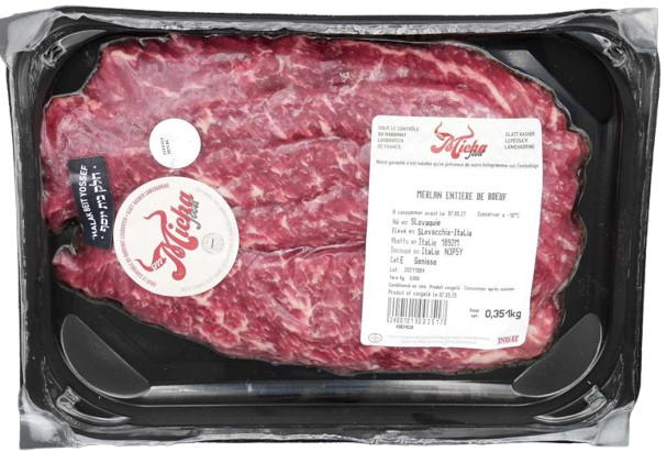 GLATT KOSHER BEEF BOTTOM ROUND SL 400 GR.
