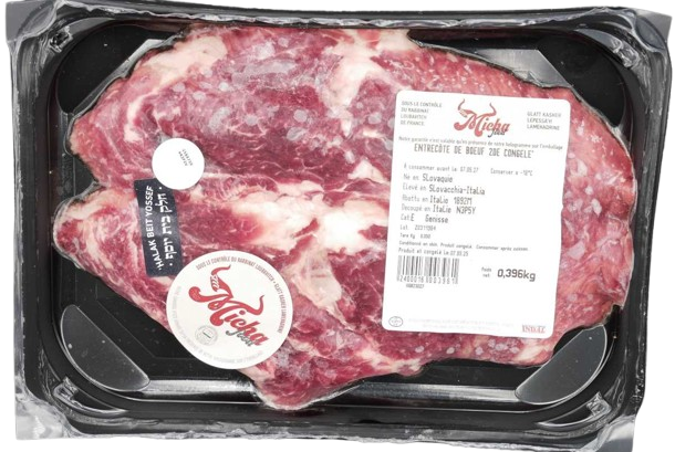 GLATT KOSHER BEEF ENTRECOTE  2 CUT SL 400 GR.
