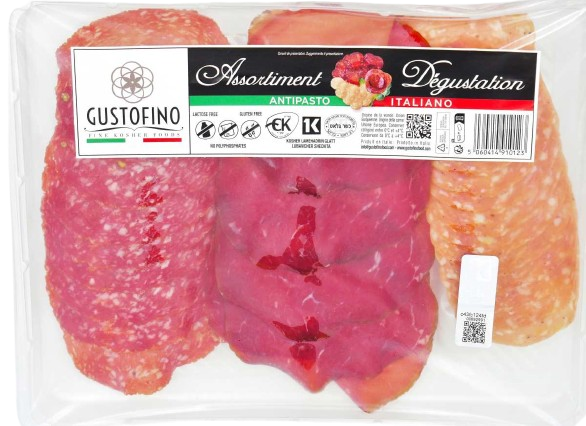 GLATT KOSHER BEEF & TURKEY COLD CUTS MIX GF SL 80 GR.