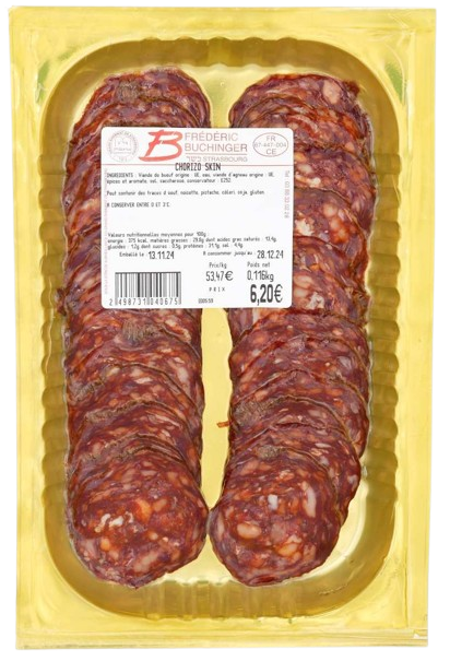 GLATT KOSHER CHORIZO BEEF SALAMI 130 GR.