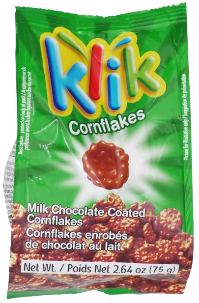 KLIK CORNFLAKES KOSHER CHOCOLATE  75 GR.