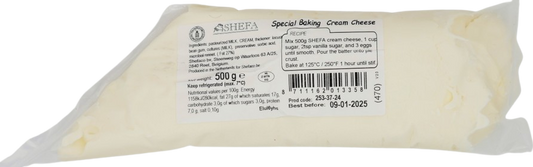 KOSHER BAKING CREAM CHEESE SHEFA 500 GR.
