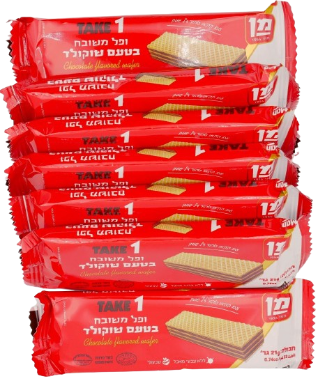 KOSHER CHOCOLATE WAFERS  TAKE 1 MAN 7 UNITS X 21 GR.