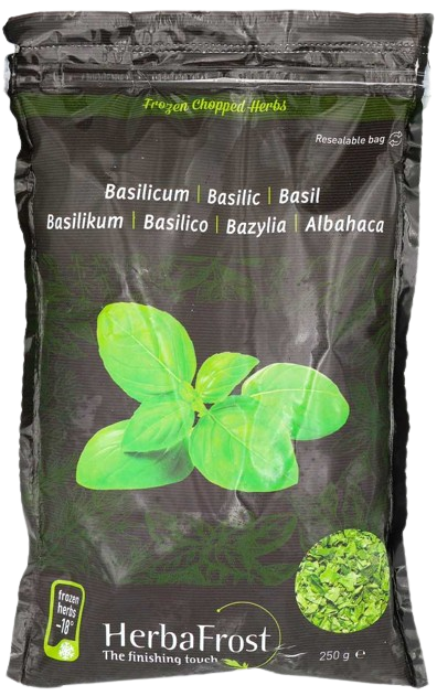 KOSHER CHOPPED BASIL IQF HERBAFROST 