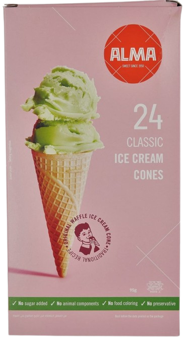 KOSHER CONES FOR ICE CREAM 24 UNIT 95 GR.