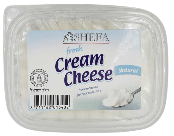 KOSHER CREAM CHEESE NATURAL SHEFA 150 GR.