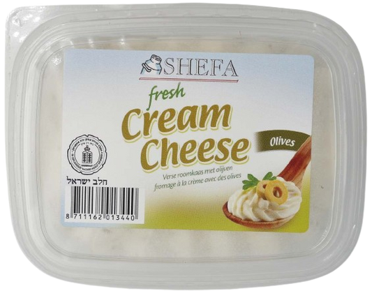 KOSHER CREAM CHEESE SHEFA WITH OLIVES 150 GR.