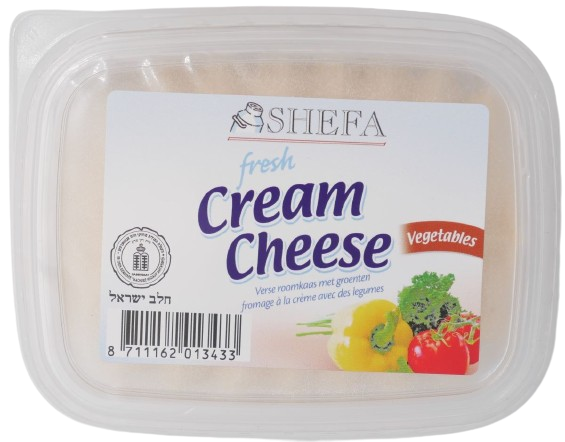 KOSHER CREAM CHEESE SHEFA WITH VEGETABLES 150 GR.
