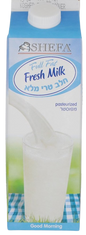 KOSHER FULL FAT FRESH MILK SHEFA 1 LT