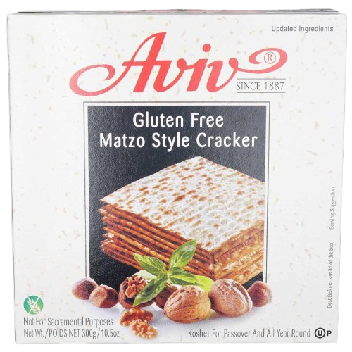 KOSHER GLUTEN FREE MATZA STYLE CRACKER AVIV KLP 300 GR.