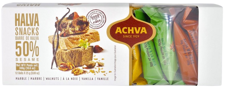 KOSHER HALVA SNACKS ACHVA GIFT BOX 12 X 25 GR. 