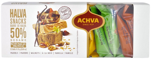 KOSHER HALVA SNACKS ACHVA GIFT BOX 12 X 25 GR. 
