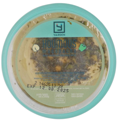 KOSHER HOUMUS & MASABACHA (SPICY) YARDEN 200 GR. 