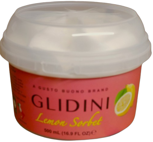KOSHER LEMON SORBET PARVE GB 500 ML.