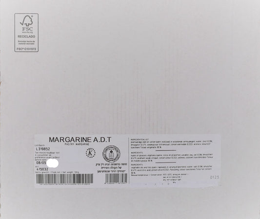 KOSHER MARGARINE ADIET PASTRY 6 X 2 KG.