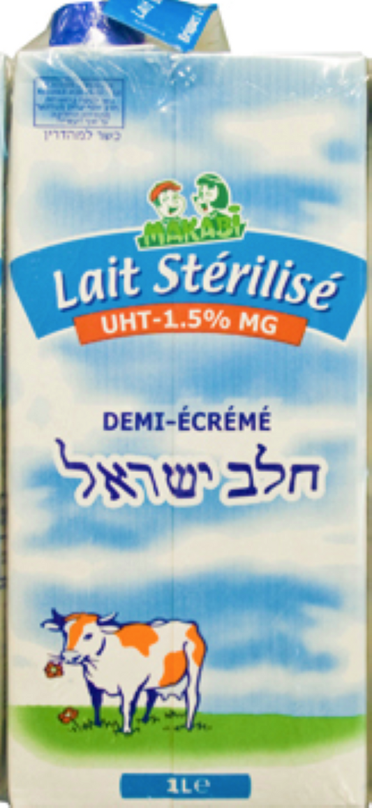 KOSHER MILK CHOLOV ISROEL UHT 1 LT