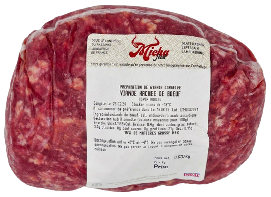 KOSHER MINCED BEEF MEAT GLATT SL 700 GR.