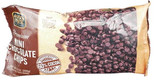 KOSHER MINI CHOCOLATE CHIPS 60% PASKESZ KLP 255 GR.