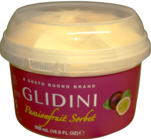 KOSHER PASSION FRUIT SORBET  PARVE GB 500 ML