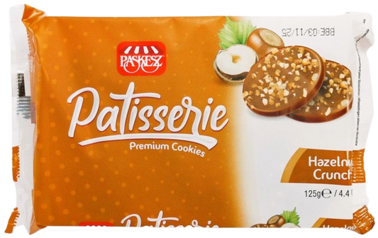 KOSHER PATISSERIE HAZELNUT CRUNCH PASKESZ  125 GR.