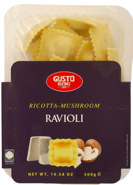 KOSHER RAVIOLI RICOOTTA & MUSHROOMS 300 GR.