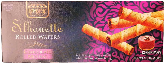 KOSHER ROLLED WAFER CHOCOLATE MOUSSE SILHOUETTE  100 GR.