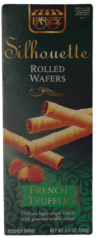 KOSHER ROLLED WAFER FRENCH TRUFFLE SILHOUETTE  100 GR.