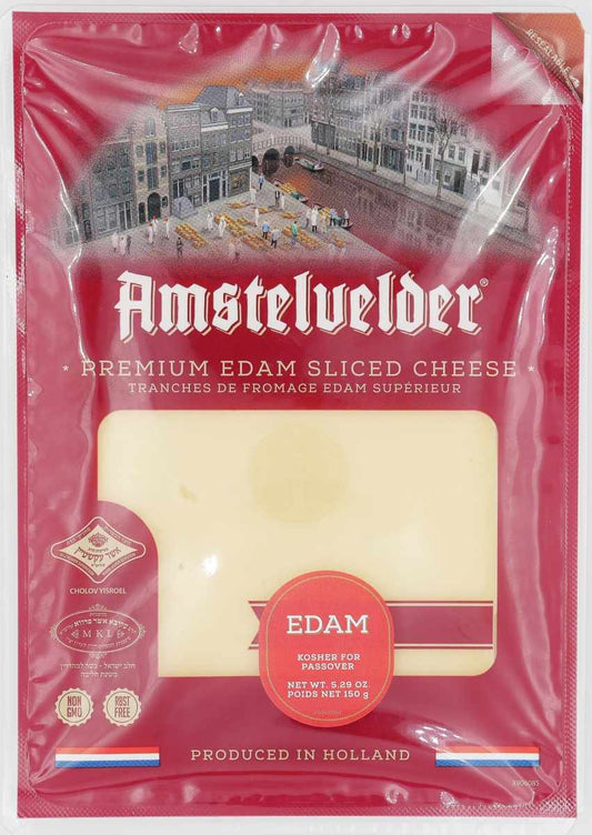 KOSHER SLICED EDAM CHEESE AMS 150 GR.