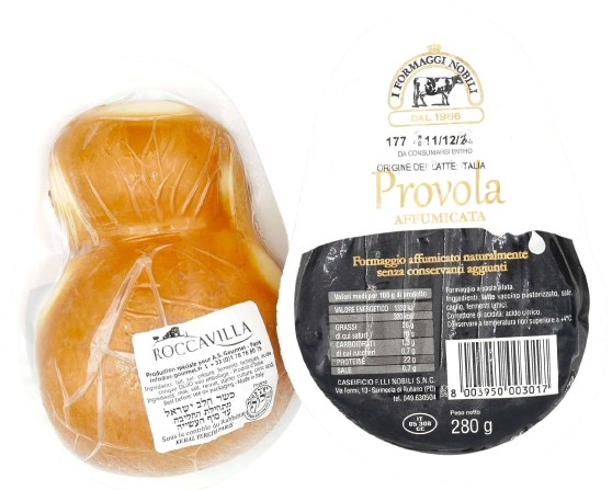 KOSHER SMOKED PROVOLA CHEESE KIF 300 GR.
