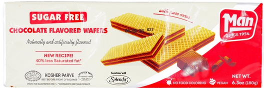 KOSHER SUGAR FREE CHOCOLATE WAFERS  180 GR.