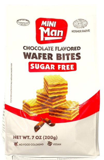 KOSHER SUGAR FREE CHOCOLATE WAFER BITES 200 GR.