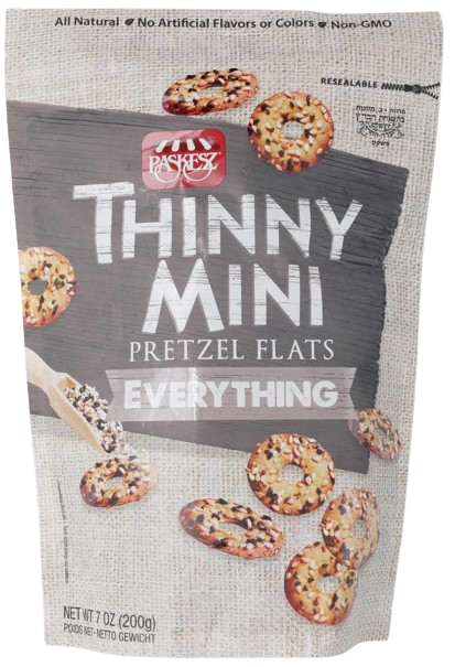 KOSHER THINNY MINI PRETZEL FLAT EVERYTHING 200 GR.