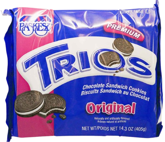 KOSHER TRIOS ORIGINAL SANDWICH COOKIES 405 GR.