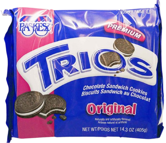 KOSHER TRIOS ORIGINAL SANDWICH COOKIES 405 GR.
