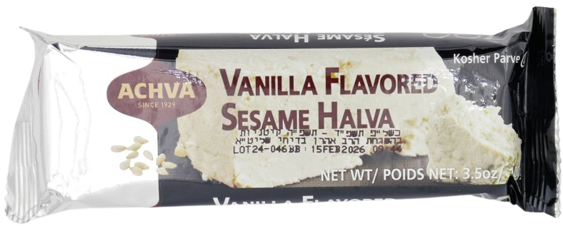 KOSHER VANILLA HALVA SNACK 100 GR.